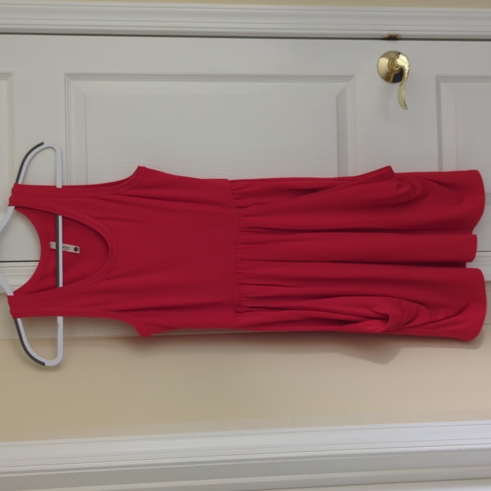 Pieces by Kensie Women's short pullover Tank Dress in Orange, size small